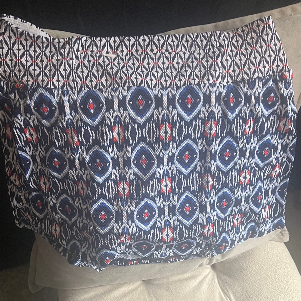 Tommy Bahama Navy and Red Patterned bathing suit skirt bottom